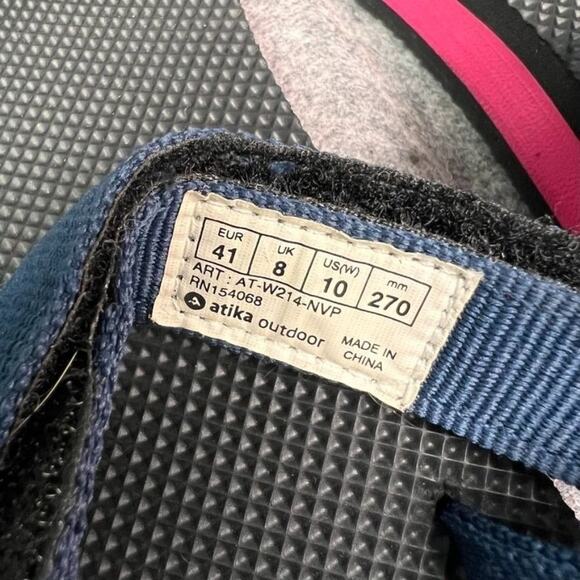 Atika Sandals Womens 10 Adjustable Velcro Strap Closure Flats Spring Summer - Picture 2 of 8